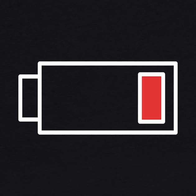 Low Battery Simple Graphic illustration by MerchSpot